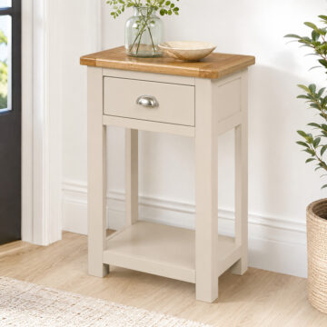 Tynedale Stone Grey 1 Drawer Small Console Table