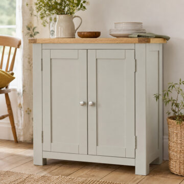 Tynedale Stone Grey Painted Two Door Cupboard