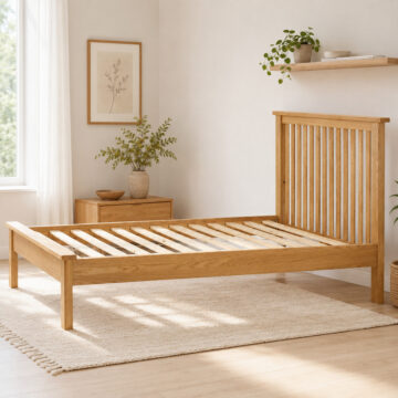 Tynedale Oak 4'6 Double Bed | Wax Finish