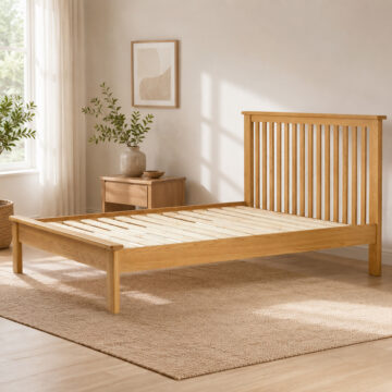 Tynedale Oak King Size Bed | Wax Finish