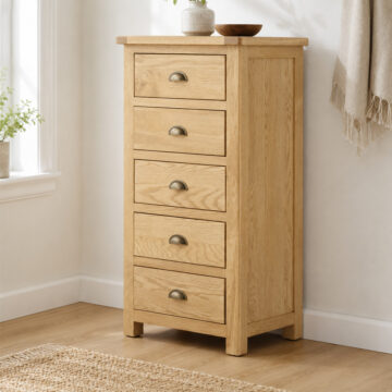 Tynedale Oak Wellington Chest | Wax Finish | Assembled