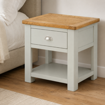 Tynedale Stone Grey Painted Lamp Table | Bedside Table