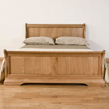 Parisian Oak King Size Sleigh Bed