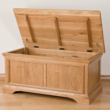 Parisian Oak Blanket Box | Assembled