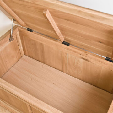 Parisian Oak Blanket Box | Assembled
