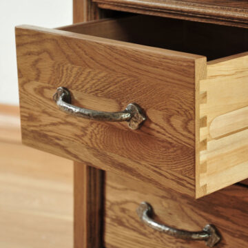 Parisian Oak 2 Drawer Bedside Table | Assembled