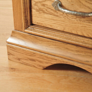 Parisian Oak 2 Drawer Bedside Table | Assembled