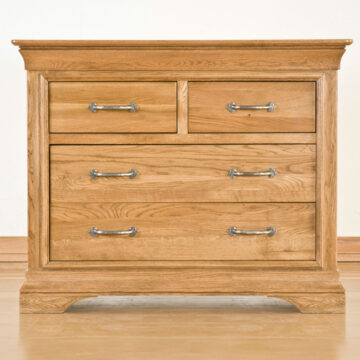 Parisian Oak 2 over 2 Chest of Drawers | Assembled