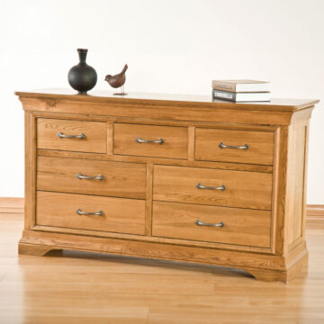 Parisian Oak 3 Over 4 Chest of Drawers | Assembled