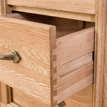 Parisian Oak 3 Drawer Single Pedestal Desk