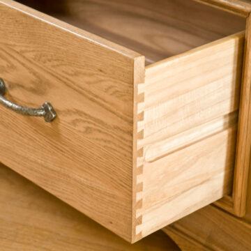 Parisian Oak Double Wardrobe with Drawer