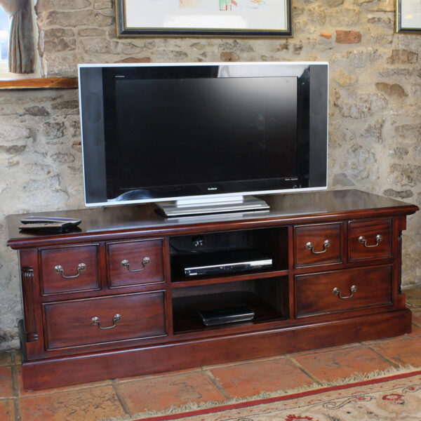 Waterloo Mahogany Widescreen Television Cabinet | Fully Assembled