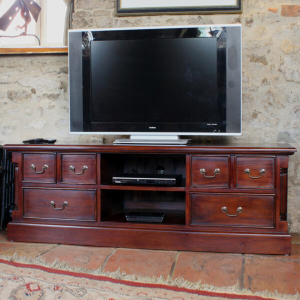 Waterloo Mahogany Widescreen Television Cabinet | Fully Assembled