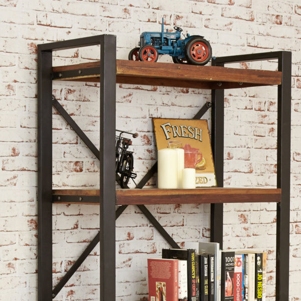 Kochi Reclaimed Large Open Metal  Bookcase