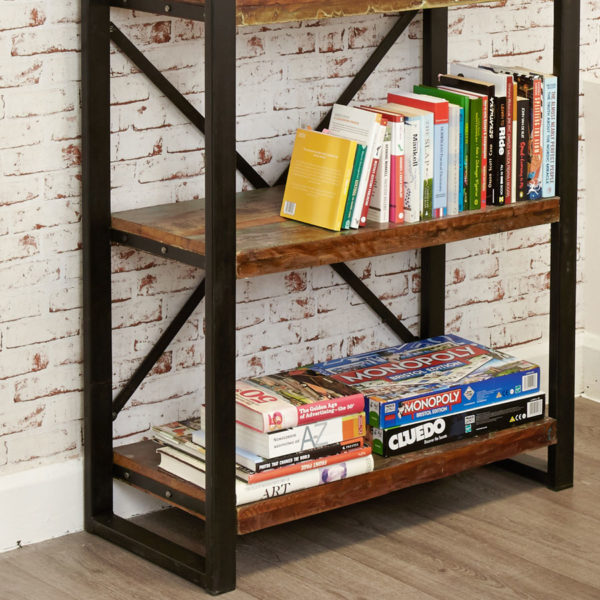 Kochi Reclaimed Large Open Metal  Bookcase