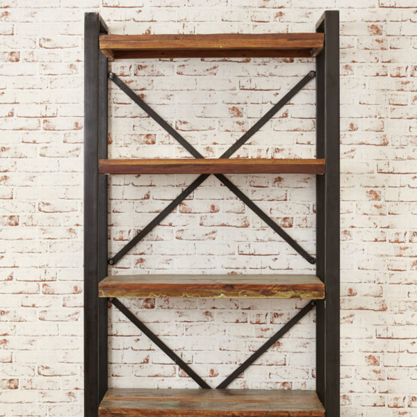 Kochi Reclaimed Large Open Metal  Bookcase