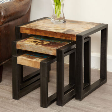 Kochi Black Nest of Tables | Assembled