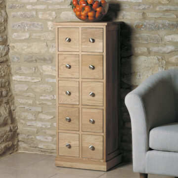 North Bay Oak CD / DVD Multi-Drawer Storage