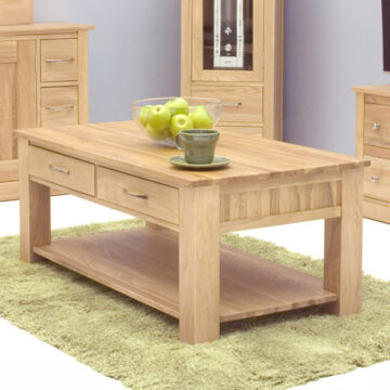 North Bay Oak Four Drawer Coffee Table