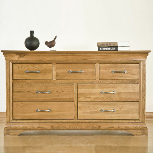 Parisian Oak 3 Over 4 Chest of Drawers | Fully Assembled