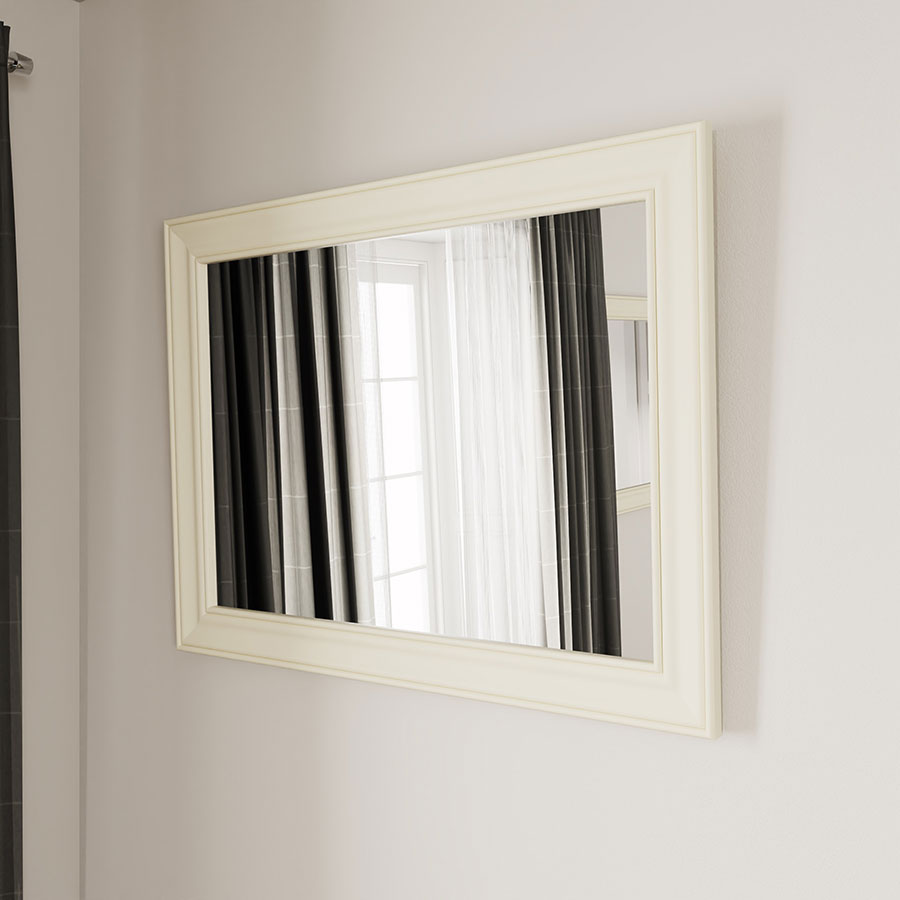 Woodbridge White Large Wall Mirror Oak World