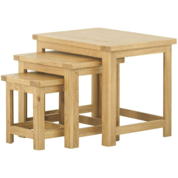 Tynedale Oak Nest of Tables | Wax Finish