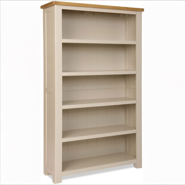 Tynedale Stone Grey Painted Large Painted Bookcase | Fully Assembled