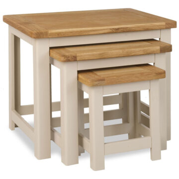 Tynedale Stone Grey Painted Nest of Tables