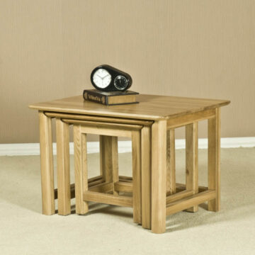 Wellington Oak Nest of Tables | Assembled