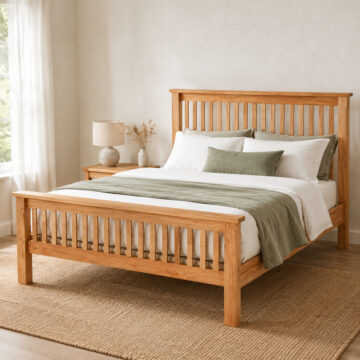 Nottingham Rustic Oak 4'6 Double Bed