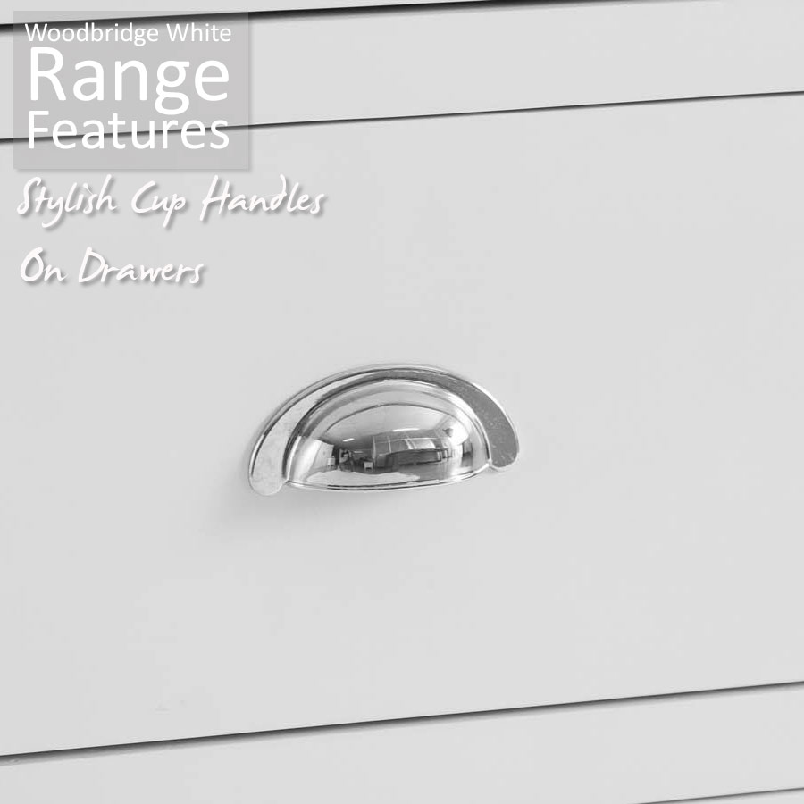 Woodbridge White Large Wall Mirror Oak World