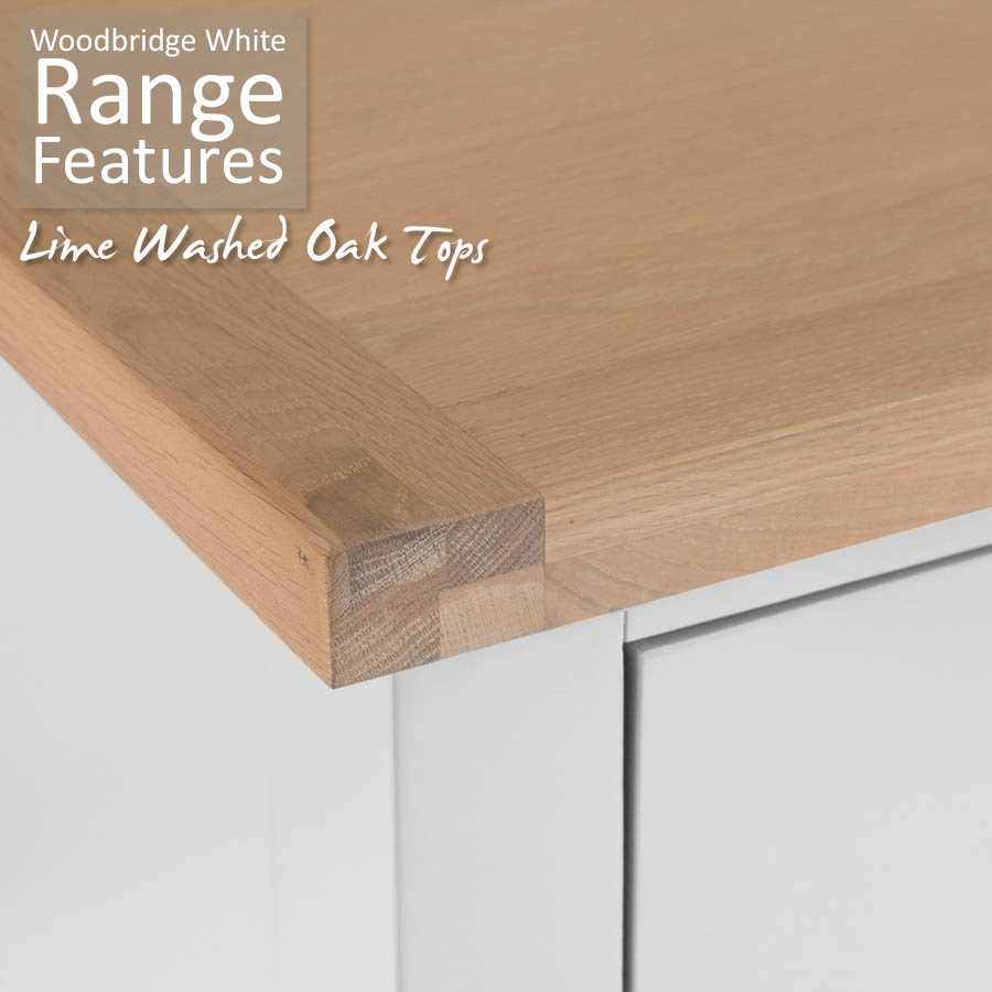 Woodbridge White Large Wall Mirror Oak World