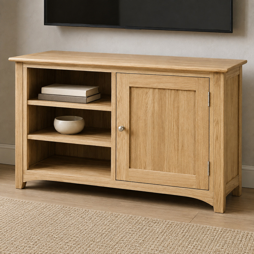 Wellington Oak 1 Door TV Stand | Assembled