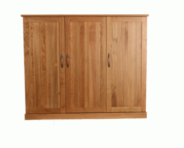 North Bay Oak Large Shoe Cupboard
