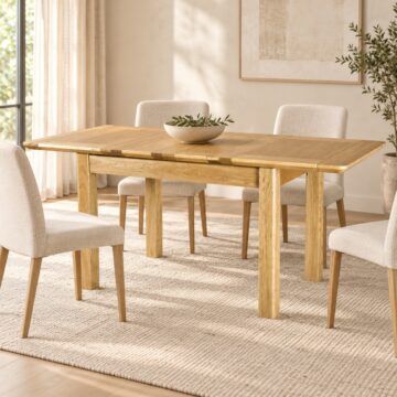 Wellington Oak 4ft 6 Extending Dining Table | 132 - 198cm