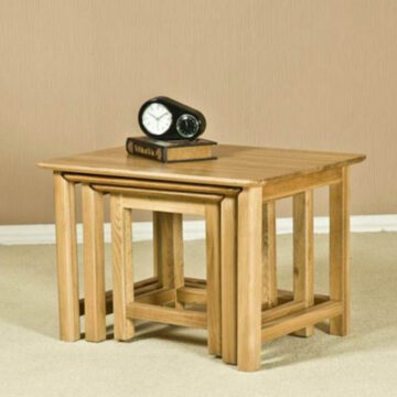 Wellington Oak Nest of Tables | Assembled