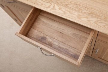 Devon Oak 2 Door 5 Drawer Large Sideboard | Assembled