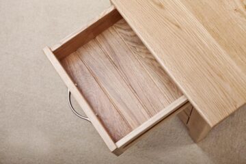 Devon Oak 3 Drawer Bedside Cabinet | Assembled