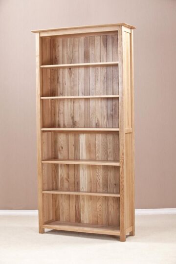 Devon Oak Tall 6 Shelf Bookcase | Assembled