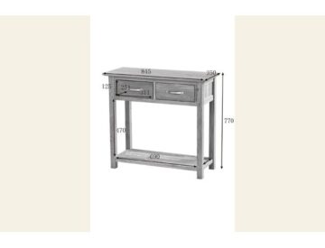 Devon Oak 2 Drawer Console Table | Assembled