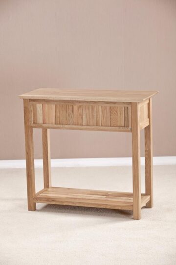 Devon Oak 2 Drawer Console Table | Assembled