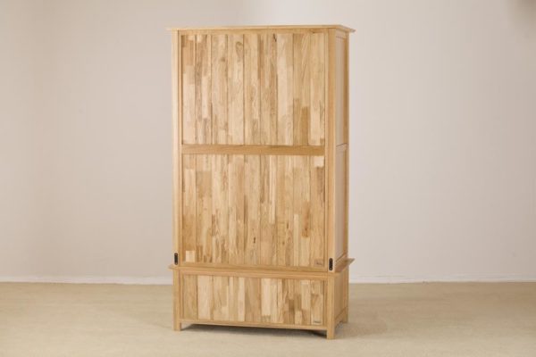 Devon Oak Gents Double Wardrobe With 1 Drawer & 2 Doors