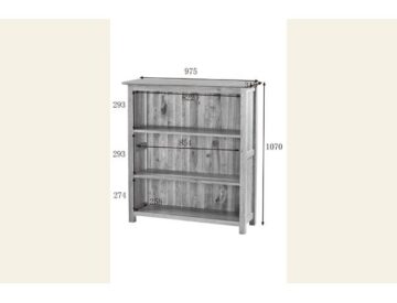 Devon Oak Low Bookcase With 3 Shelves | Assembled