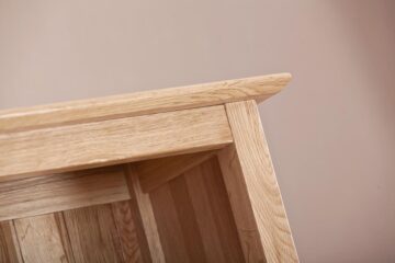 Devon Oak Narrow 6 Shelf Bookcase | Assembled