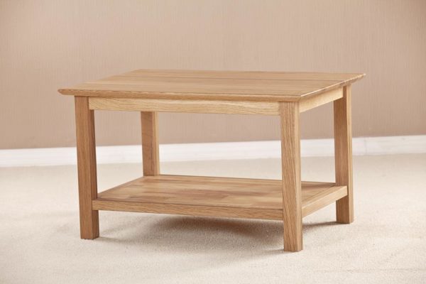 Devon Oak Rectangle Coffee Table With Shelf