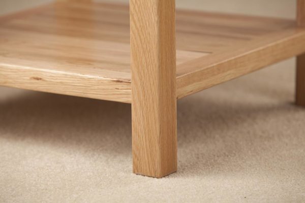 Devon Oak Rectangle Coffee Table With Shelf