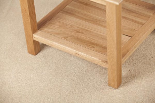 Devon Oak Rectangle Coffee Table With Shelf