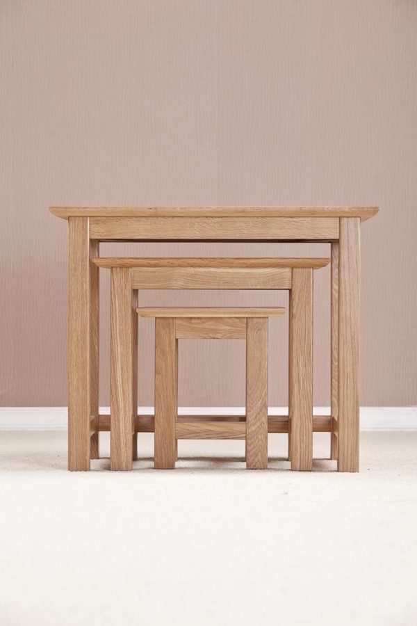 Devon Oak Small Nest of Three Tables
