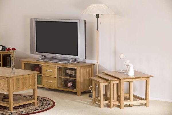 Devon Oak Small Nest of Three Tables