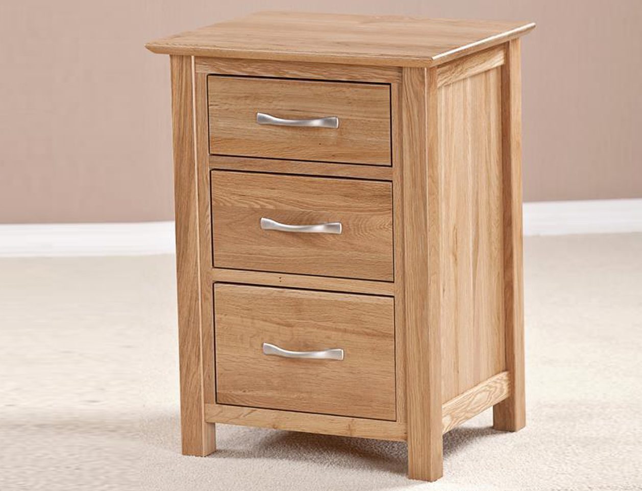 devon oak tall bedside